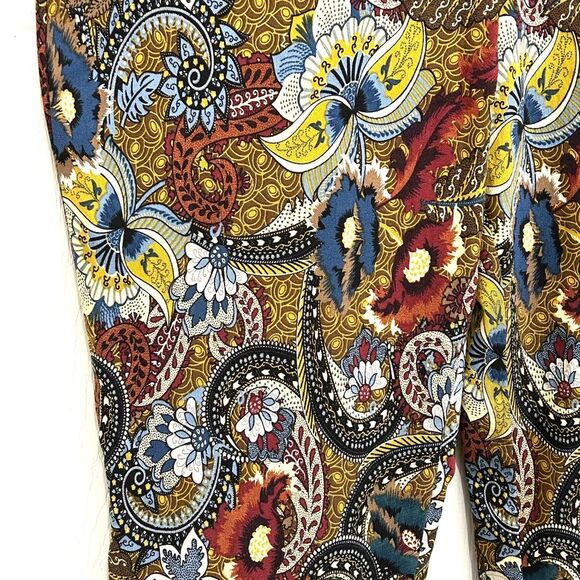 Jules & Leopold Women's Print Pants Size L Paisley Floral Made in Canada #M-1638 - Picture 7 of 7